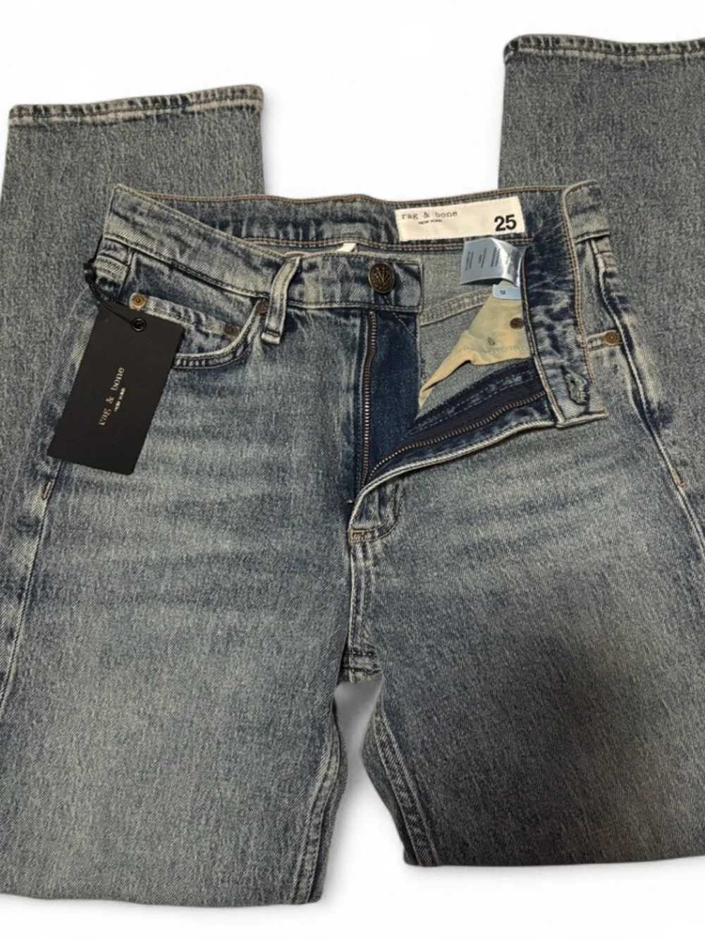 Rag and Bone Harlow Mid Rise Ankle Straight 25 Amity NWT - Picture 4 of 8